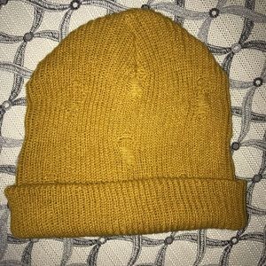 yellow beanie
